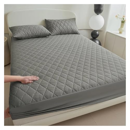 Protège-matelas respirant et imperméable pour lit double uni