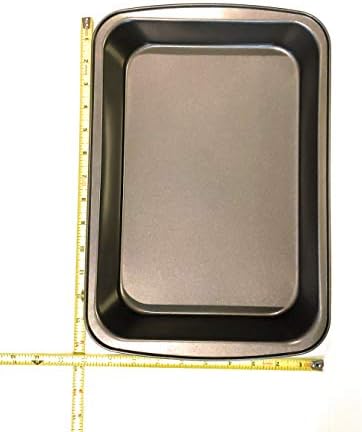 April Supply 9 inch by 14 inch Detroit Style Pizza Pan with Sauce Ladle, Square Pizza Baking Dish with Stainless Steel Ladle
