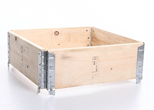Preisvergleich Produktbild rg-vertrieb Palettenrahmen Aufsatzrahmen Hochbeet Gartenbeet Stapelrahmen 60x60x19cm Farbe Natur