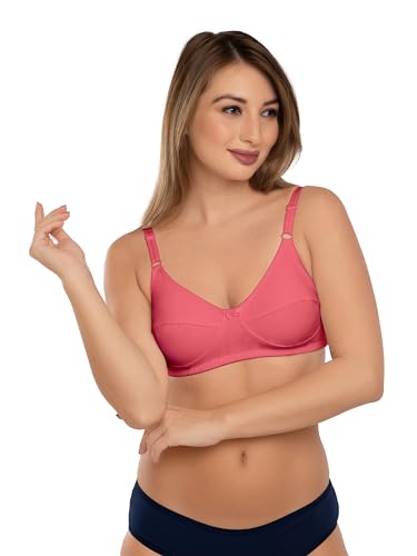 Image of Daisy DEE Women's Cotton Seamed Non-Wired Regular Straps Full Coverage Non-Padded Bra - NSHTL