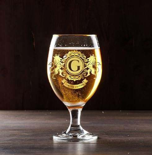 Personalised Beer Glasses Presents Men Pint Glasses Birthday Dad Mens Gift Set Boyfriend Grandad Birthday Dad Uncle (G)