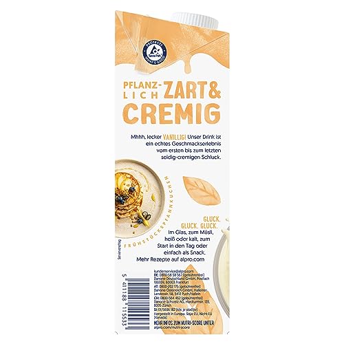 ألبرو مشروب الفانيليا 100٪ نباتي وخالٍ من الغلوتين ومشتقات الحليب، مناسب للنباتيين، خالٍ من اللاكتوز طبيعيًا، عبوة 1 لتر