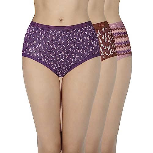 Image of Amante Printed Cotton Full Brief Panty Pack(Pack of 3)