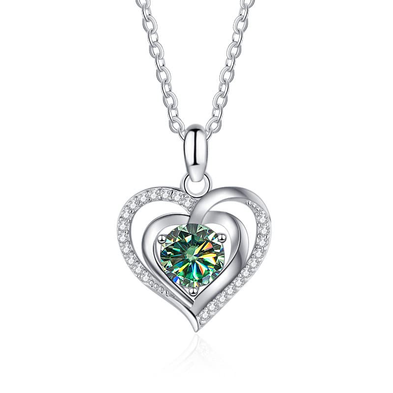 Collier moissanite 1 CT en argent pour illuminer vos tenues de soirée et de bureau