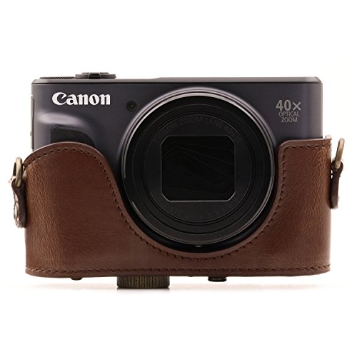 Funda de Cuero MegaGear para Canon PowerShot SX740 HS Negra miniatura 6
