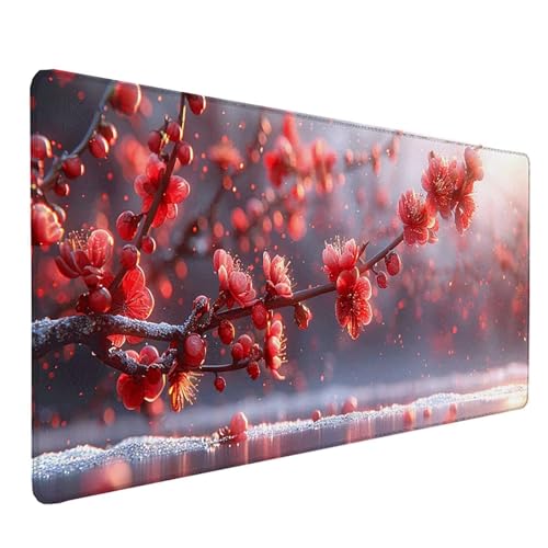 Tapis de souris XXL antidérapant rouge pour protéger votre bureau