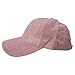 ATZI Corduroy Hat Women Men Baseball Cap Fathers Day Classic Casual Everyday Vintage Trendy Low Profile Prep Golf Fashion Stylish 6 Panel Curved Visor Bucket Adjustable Strap - Pink