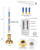 cimetech 4er LED Kerzen Timer & Fernbedienung Kerzenhalter Fenster Deko – Ansicht 3