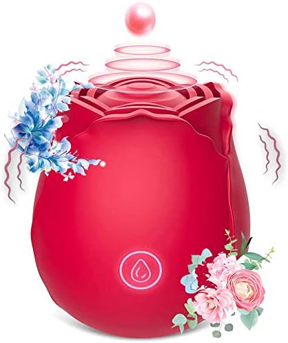2023 New Roses Shape Clitoralis Sucker for Women Toy Sex Tongues 10 Modes Red L02