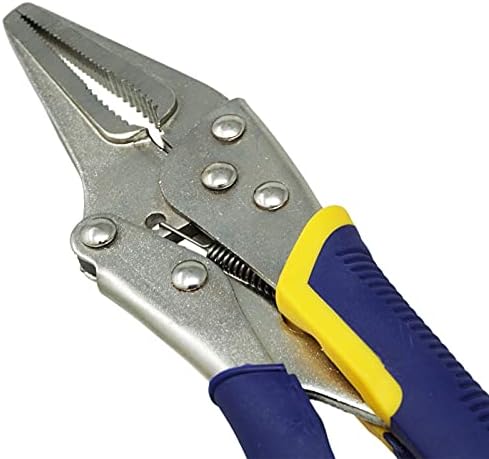 Dapetz ® Locking Pliers/Long Nose Mole Grip Locking Vice Grip Pliers 9" Locking Grips Straight Soft Grip Handle Made from Hardened & Tempered CRV Steel