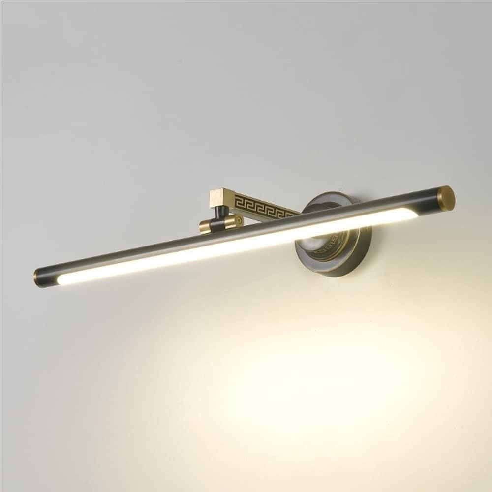 Applique da Parete a LED per Interni 4000K, Striscia Luminosa in Ottone Vintage, da da Bagno reabile, Specchio per mobiletto da toeletta, Montaggio su Armadio