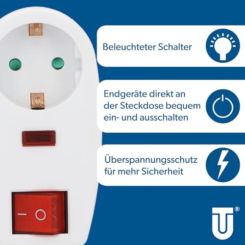 UNITEC Überspannungsfilter mit Kontrolllampe