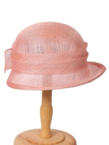Sombrero fascinator de novia con velo y plumas miniatura 6