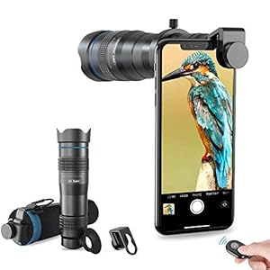 High Power 28x HD Phone Telephoto Lens with Remote Shutter Works with iPhone X/XR Samsung Pixel Android Any Smartphones
