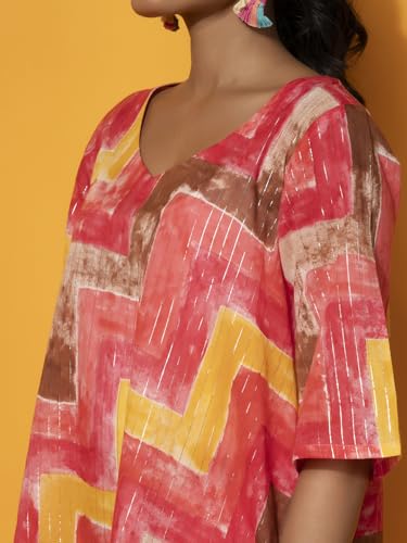 Image of Libas Womens Printed Cotton Co ord Set for Women Casual wear | Office wear