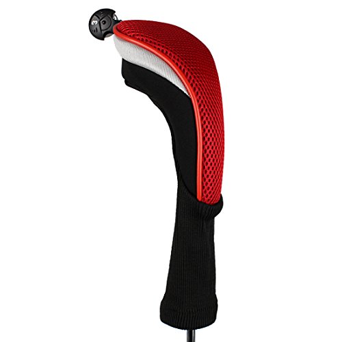 Andux 2Pcs/Pack Long Neck Golf Hybrid Club Head Covers Interchangeable No. Tag Ctmt-02 Red #TOP1