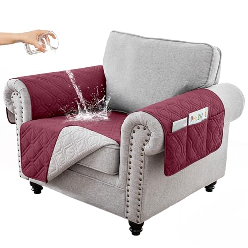 RAPRAP 100% Waterproof Armchair Cover with Side Pockets