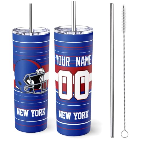 Image of New York Tumbler 20oz Travel Mug Custom Name and Number Gifts
