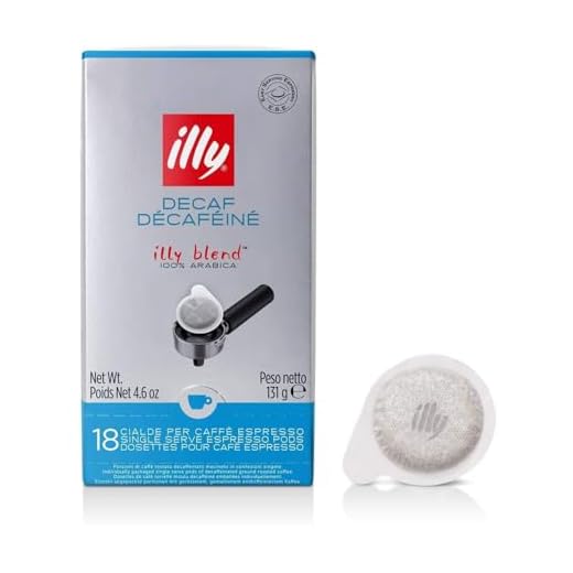 illy E.S.E. Pods Coffee, Decaf Classico E.S.E. Pods , Medium Roast, Classic Roast with Notes of Chocolate & Caramel, 100% Arabica Coffee, 18 Count (Pack of 1)