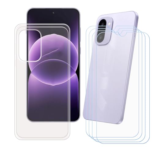 BMPNLSZ �K�p OnePlus 15R�p+[4�p�b�N]HD�����K���X�ėp�����ʂ����P�[�X�A�V���J�Q���P�[�XTPU�o���p�[�ی�o�b�N�P�[�X-OnePlus 15R�p�X�N���C�u�h�~�ی��(6,83")