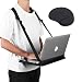 Alphabet Wonders Laptoptisch - schwarzer, Verstellbarer Lapdesk - kompatibel mit den meisten Laptop(bis 14 Zoll)-Größen - komplett mit Memory Foam Mauspad