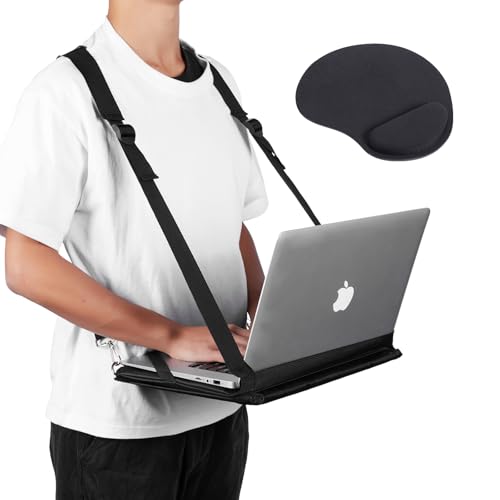Arnés portátil para laptop ajustable con mouse pad miniatura 1