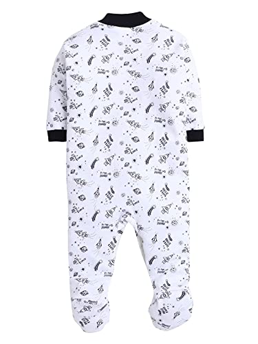 Image of DADDY - G 100% Cotton Baby Rompers Pack of 3 | Newborn Baby Sleepsuit | Full Sleeve Jumpsuit | Baby Night Suit | Infant Bodysuit for Boys & Girls | Soft Breathable Clothing