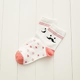 ZHFC-koreanische winter socken vier college baseball 22 bars wind harajuku mädchen frischen socken.,schnurrbart - bai hong