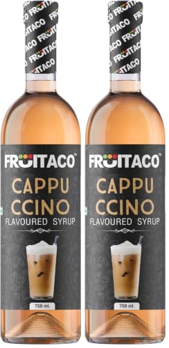 Image of Fruitaco Cappuccino Syrup: Perfect Mixer for Enhancing Mocktails & Cocktails, Drinks, and Mojitos at Parties, Conveniently Packaged in a 750ml Bottle for All Your Mixing Needs | Non-Alcoholic