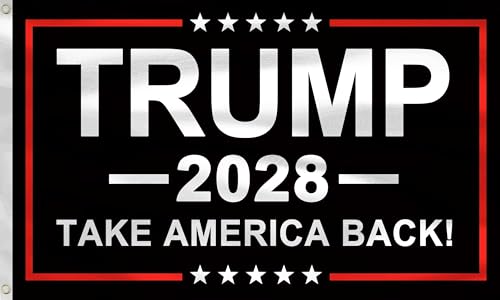 YINENA Trump 2028 旗 大統領選挙 面白いバナー 庭のポーチ用 屋外 屋内 裏庭 芝生 吊り下げ装飾 3x5フィートのサムネイル