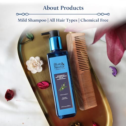 Blue Nectar Hair Fall Control and Healthy Scalp Hair Cleanser Shampoo for dry dull & damaged hair with Amla, Honey & Mulethi, Suitable for Colored Hair (200 ml) - Image 7