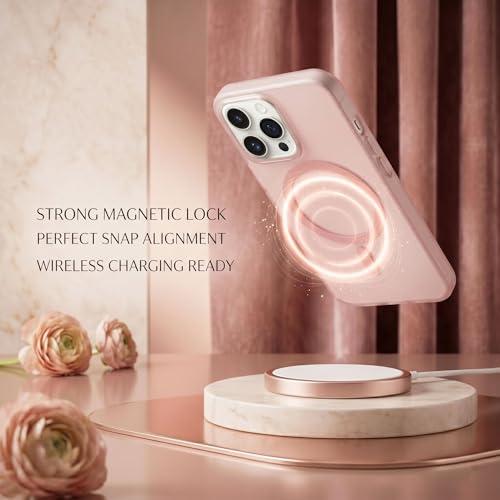 Image of amazon basics Luxury Paper Thin Case Cover for iPhone 15 Pro | Matte Finish | Compatible with magsafe | (Pink, iPhone 15 Pro)