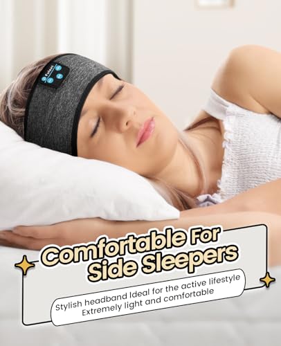Image of Sleep Headphones Bluetooth Headband - Sleeping Headphones for Side Sleeper Reduce Snoring Disturbance for Sleeping, Sports, Tech /Birthday for Women Men Mom Dad