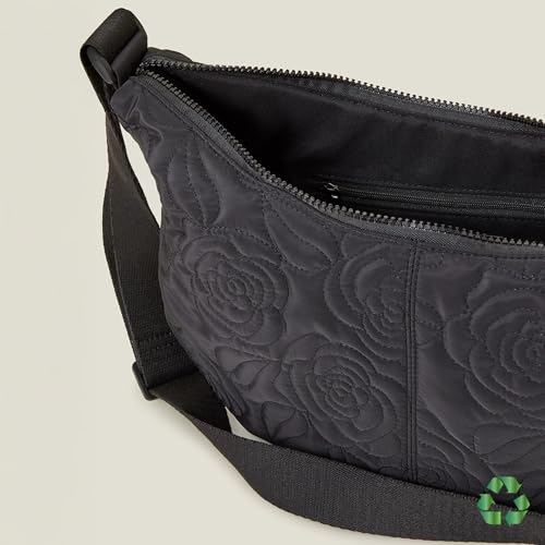 Image of Accessorize London Women's Floral Quilted Spacious Sling Nylon Travel Handbag | Ladies Purse Handbag | hand bags for women stylish