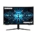 Samsung Monitor Gaming Odyssey G7 (C32G73), Curvo (1000R), 32", 2560x1440 (WQHD 2K), HDR 600, VA, 240 Hz, 1 ms, FreeSync Pro, G-Sync, HDMI, USB 3.0, Display Port, Ingresso Audio, HAS, Pivot, PIP, PBP