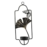 Wandkerzenhalter Aus Metall, Kerzenhalter Wand Vintage, Schwarz Silber Hängender Kerzenständer Für Garten Wohnzimmer Schlafzimmer Wandmontierte Kerzenleuchte Als Wohn