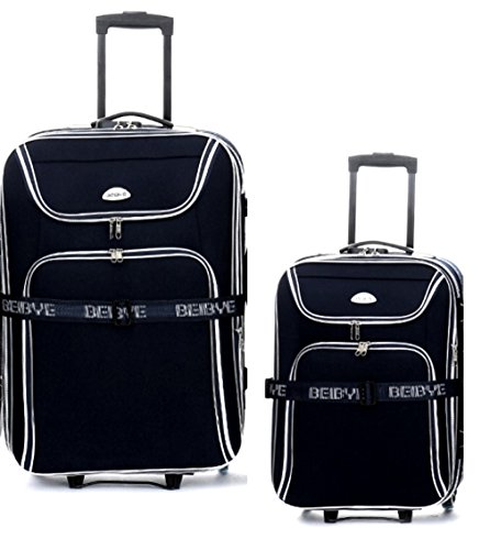 Top offre de?: 2 x Valise à?: reisetrolley 76 cm (110/125liter) + roues 55 cm (45/50 L),  Soufflet  Combinaison intégré.  Couleur?: Noir