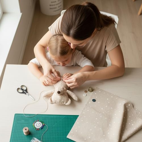 Stoff Meterware Baumwollstoff 1 M x 160 cm - Stoffe zum nähen aus reine baumwolle fabric futterstoff dekostoff für patchwork canvas und sewing nähstoff Oeko-Tex Hirsch