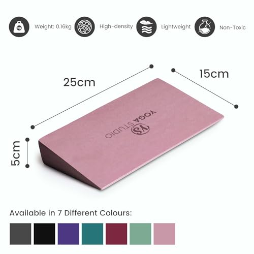 Yoga Studio EVA Yoga Wedge Blocks - 2 Pack (Pair) | Slant Board Twin Pack | Calf Stretcher | Lightweight EVA Foam | Mini Half Wedges | Non Slip Yoga Wedge for Wrists and Hands - Image 4