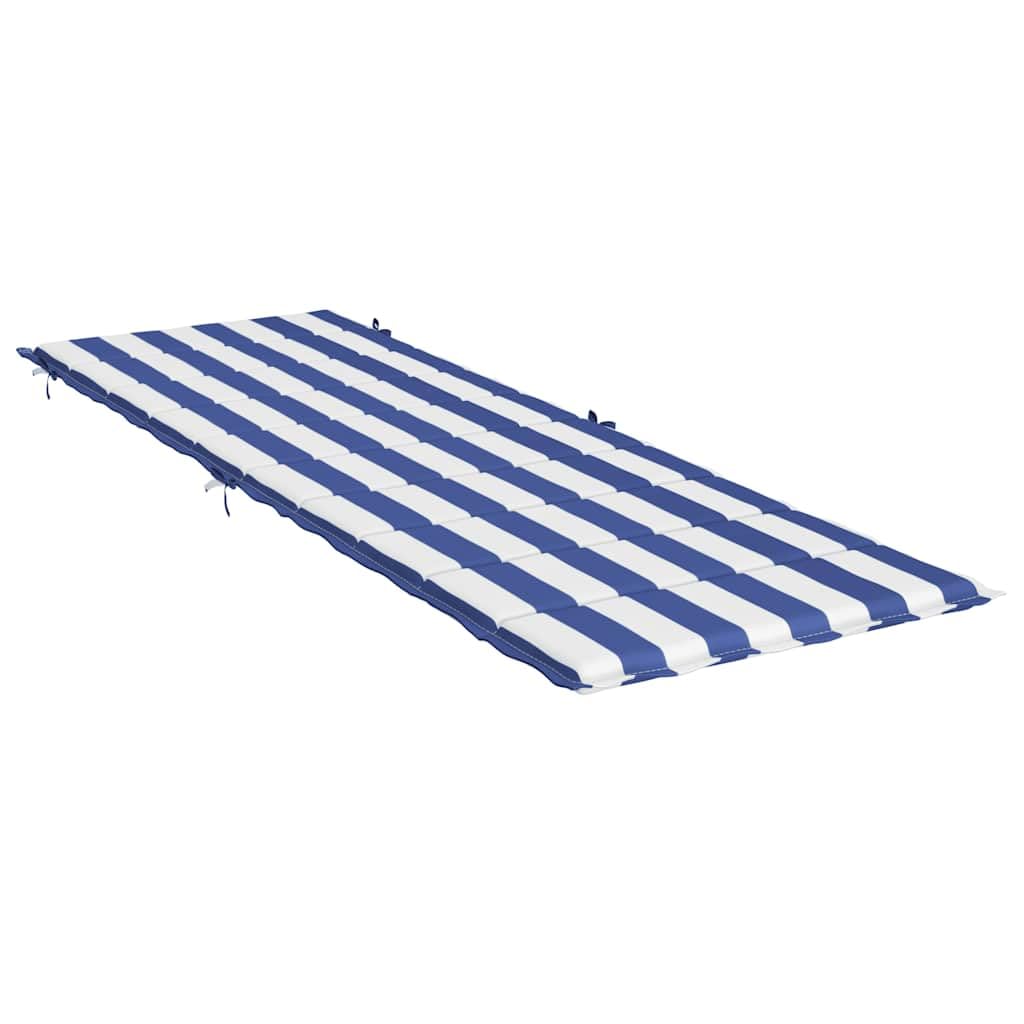 Cuscino per sdraio in tessuto Oxford a righe blu e bianche