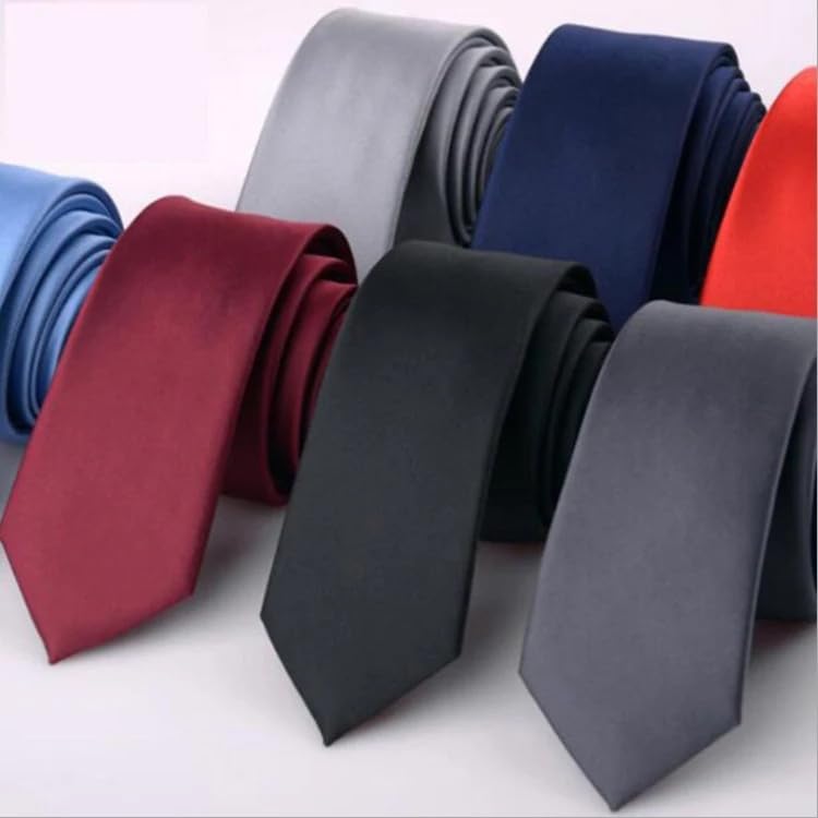 Image of Dibi Solid Color Ties for Men, Formal Mens Ties, Neck Tie, Classic Tie for Boys Women Teens, Wedding Business Costume Necktie