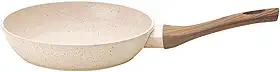 Mimo Style Frigideira Linha Cook - Estrutura em Alumínio Revestida em Cerâmica, Fundo de Indução. Cabo Soft-Touch, Não Esquenta. Funciona em Fogão a Gás, Elétrico e Indução (Marmol - Vanilla, 20cm)