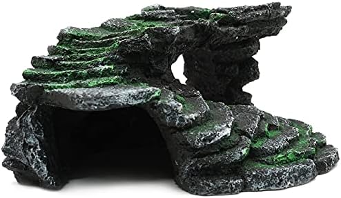 Yuecheng BREUAILY Reptile Ramp Platform Turtle Basking Platform Rock Step Bar and Gecko Cave Hideout Terrarium Decoration Accessories Reptiles Decoration