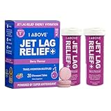 1Above Jet Lag Relief Tablets - Berry-Flavored Effervescent Multivitamin with Pycnogenol Travel Supplement for Hydration, Energy, Immune Support and Faster Recovery - Flight Essential, 20 Tablets
