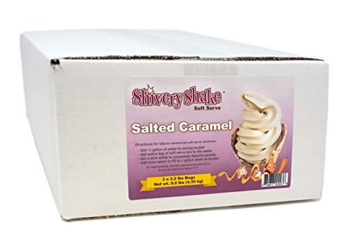 Shivery Shake Soft Serve Ice Cream Mix, 3 x 3.2 lb case, Salted Caramel Shivery Shake Soft Serve Ice Cream Mix, 3 x 3.2 lb case, Salted Caramel