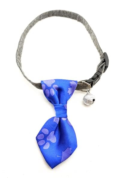 Image of Cat Collar, Breakaway with Cute Tie and Bell for Kitty and Some Puppies, Adjustable Inch I Color As Per Available (Pack of-2)
