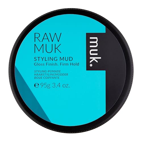 MUK. Haircare Raw Firm Hold Styling Mud, High Gloss Mud - 3.4oz