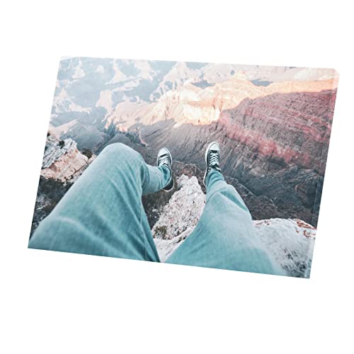 Tableau photo de jambes dans le vide canyon pour rompre la monotonie