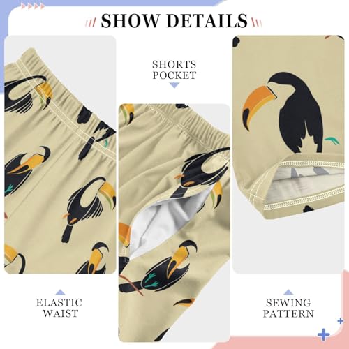 Parrot Boys Long Pants Soft Trousers Elastic Waist Kids Lounge Bottoms with Pockets S-XL4