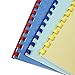 Rayson CR-12-100-M Plastic Binding Combs 1/2in. 21-Ring, 90-Sheet Capacity, Colorful Comb Binding Spines, Max. Binding A4 Size Paper (8.3